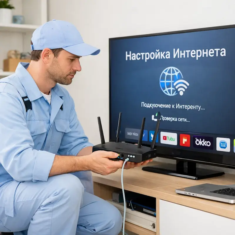 Настройка интернета на телевизоре в Можайске