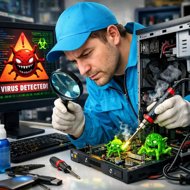 Вылечить компьютерный вирус в Можайске